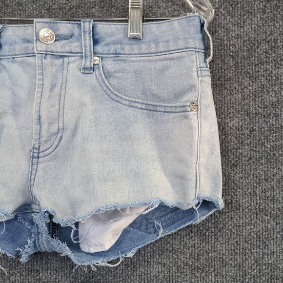 Pacsun Women's Active Stretch Skinniest Cut Off Jean Shorts Blue Size 28 - Picture 8 of 13